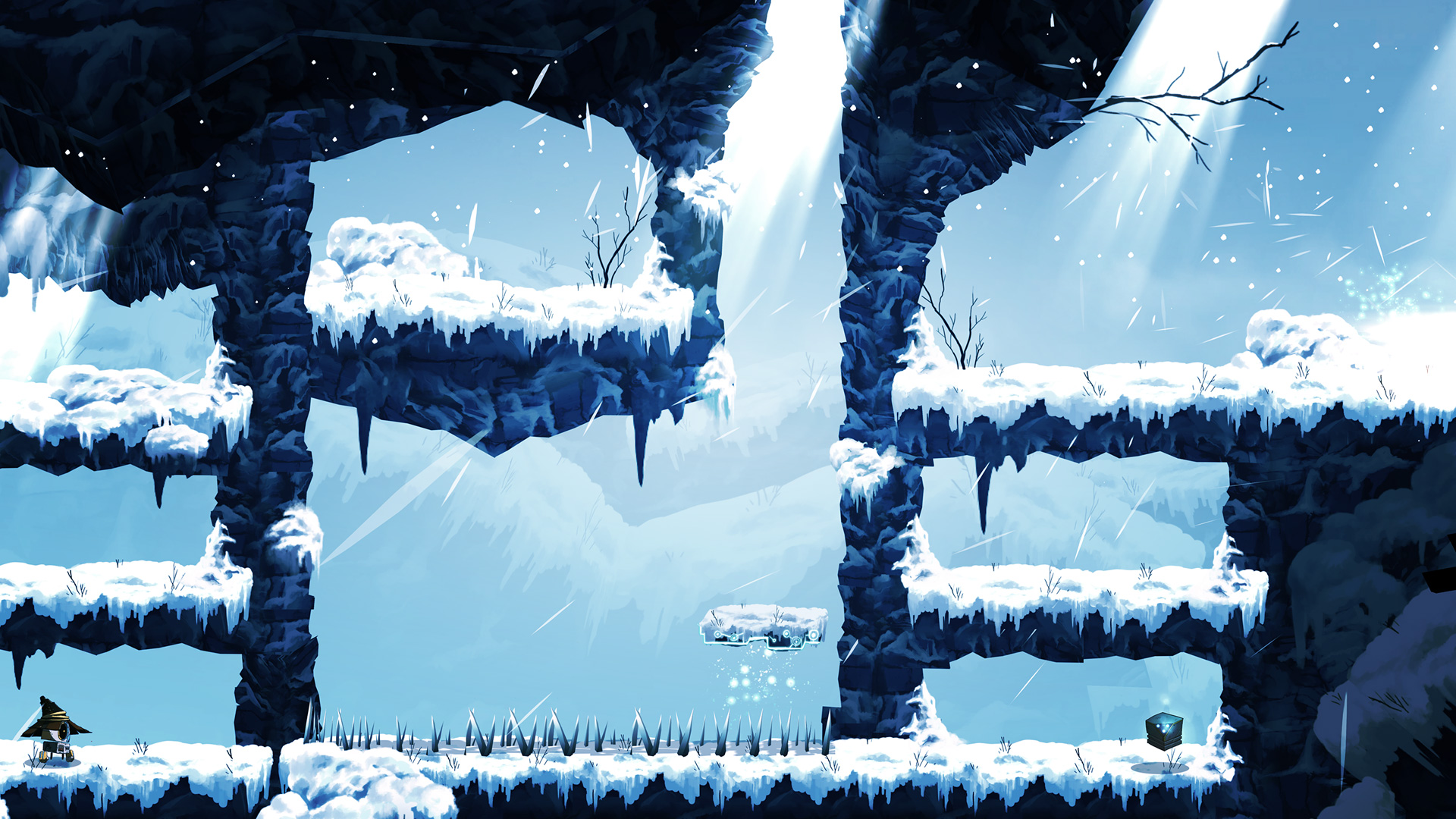 Ilo in a snowy Magibot level